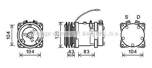 AVA QUALITY COOLING Компрессор, кондиционер UVAK085